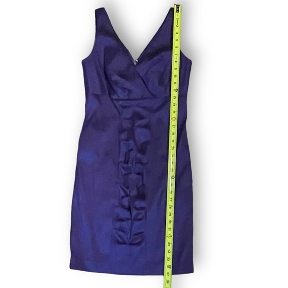 VTG Y2K Calvin Klein Womens Purple V-Neck Body Contour 3D Detailing Dress Size 8 - Picture 8 of 10